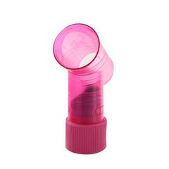 Pink plastic nozzle attachment for DIY Hair Dryer with angled design and ribbed base grip detail