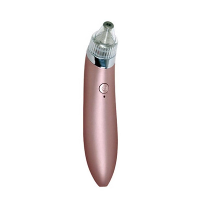 4-in-1 Multifunctional Beauty Pore Vacuum in rose gold with clear suction tip and single button operation