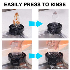 Glass Rinser Automatic Cup Washer showing dirty cups quickly rinsed clean under water pressure.