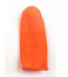 Bright orange Silicone Finger Plant Blade designed for precise gardening and plant care tasks.